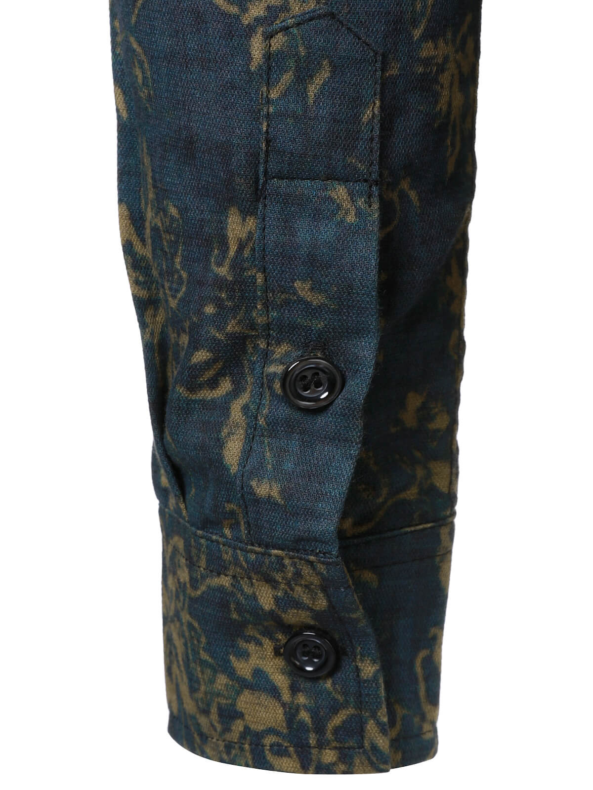 Chemise à manches longues et poche à imprimé floral rétro pour homme