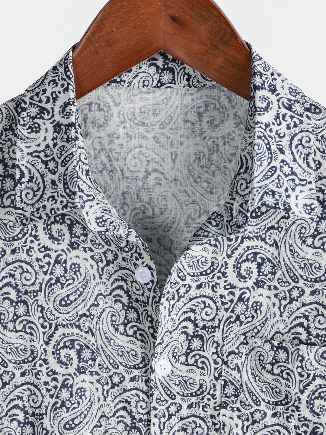 Chemise à manches courtes à poches Paisley pour homme