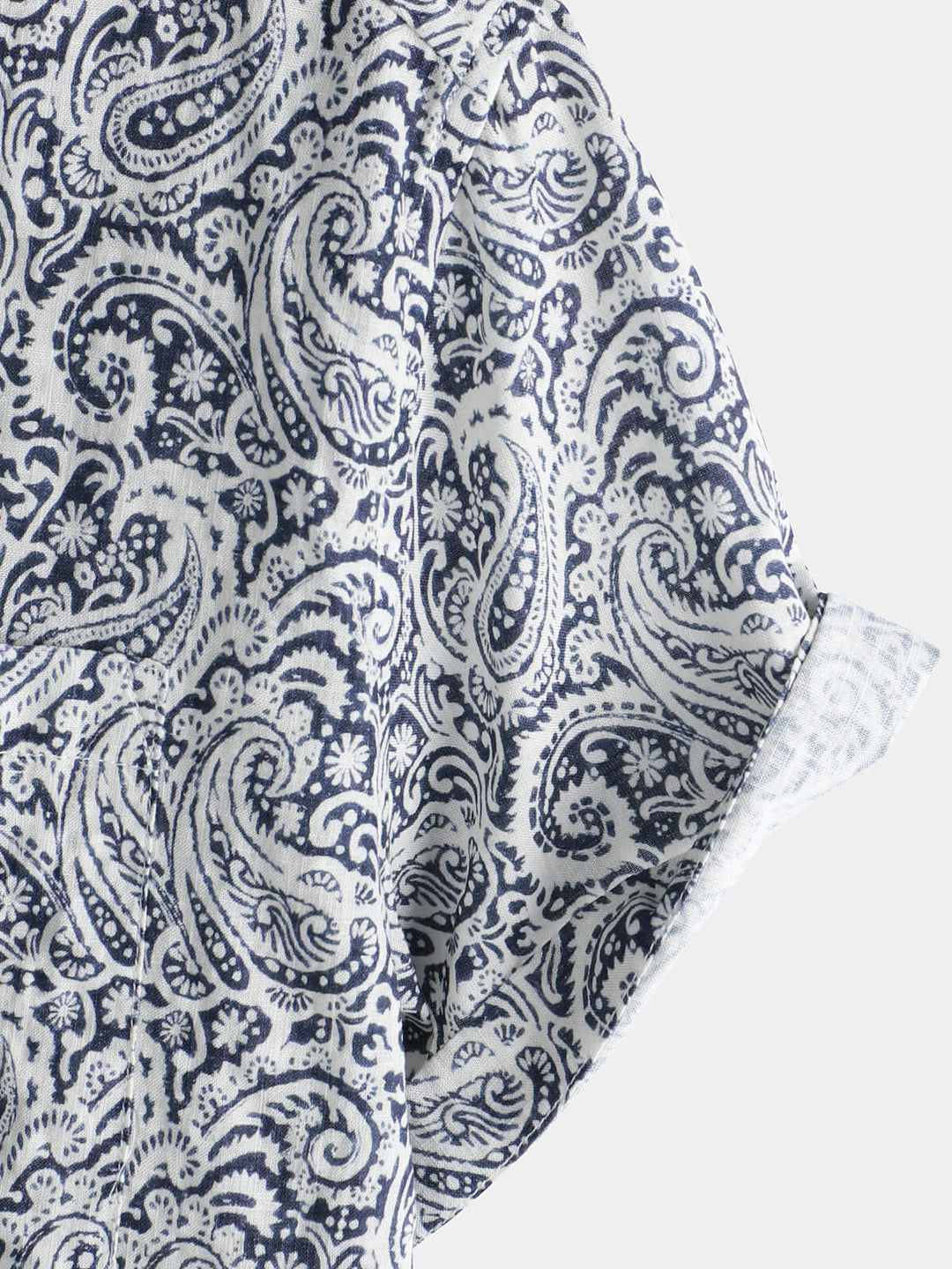Chemise à manches courtes à poches Paisley pour homme