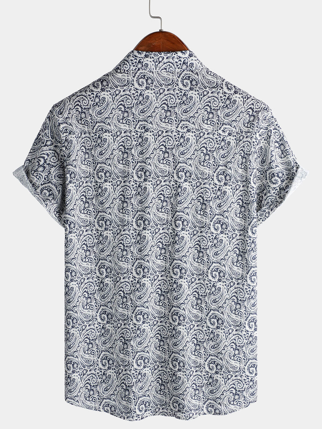 Chemise à manches courtes à poches Paisley pour homme