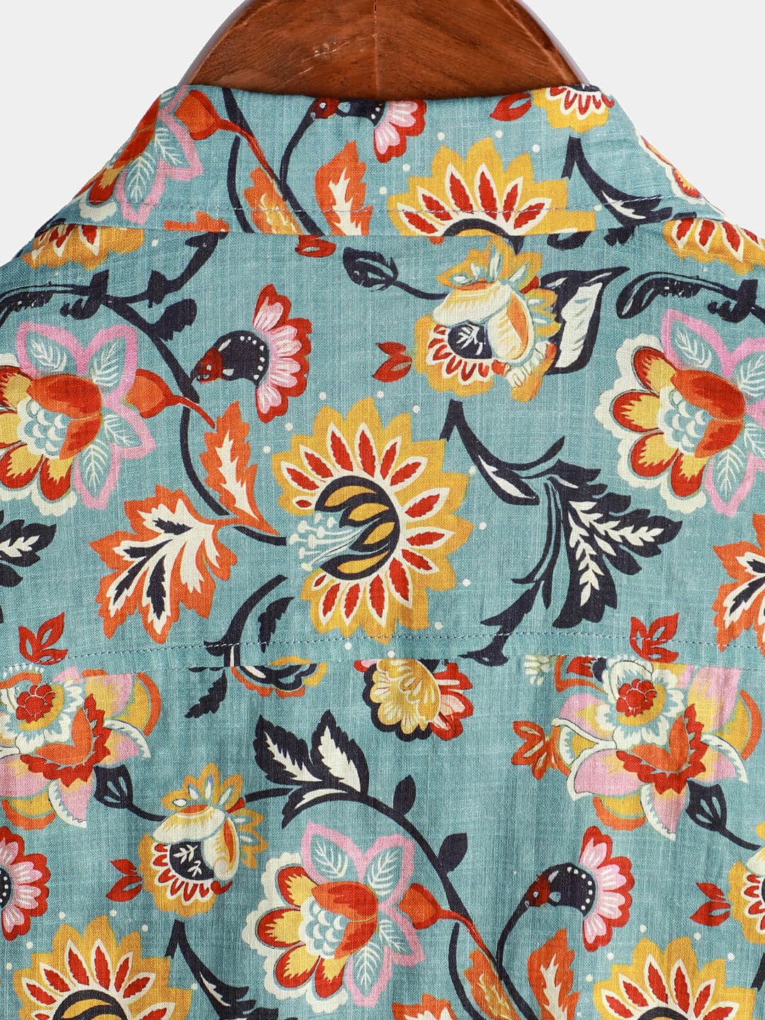 Chemise à manches courtes et poche à imprimé cachemire pour homme