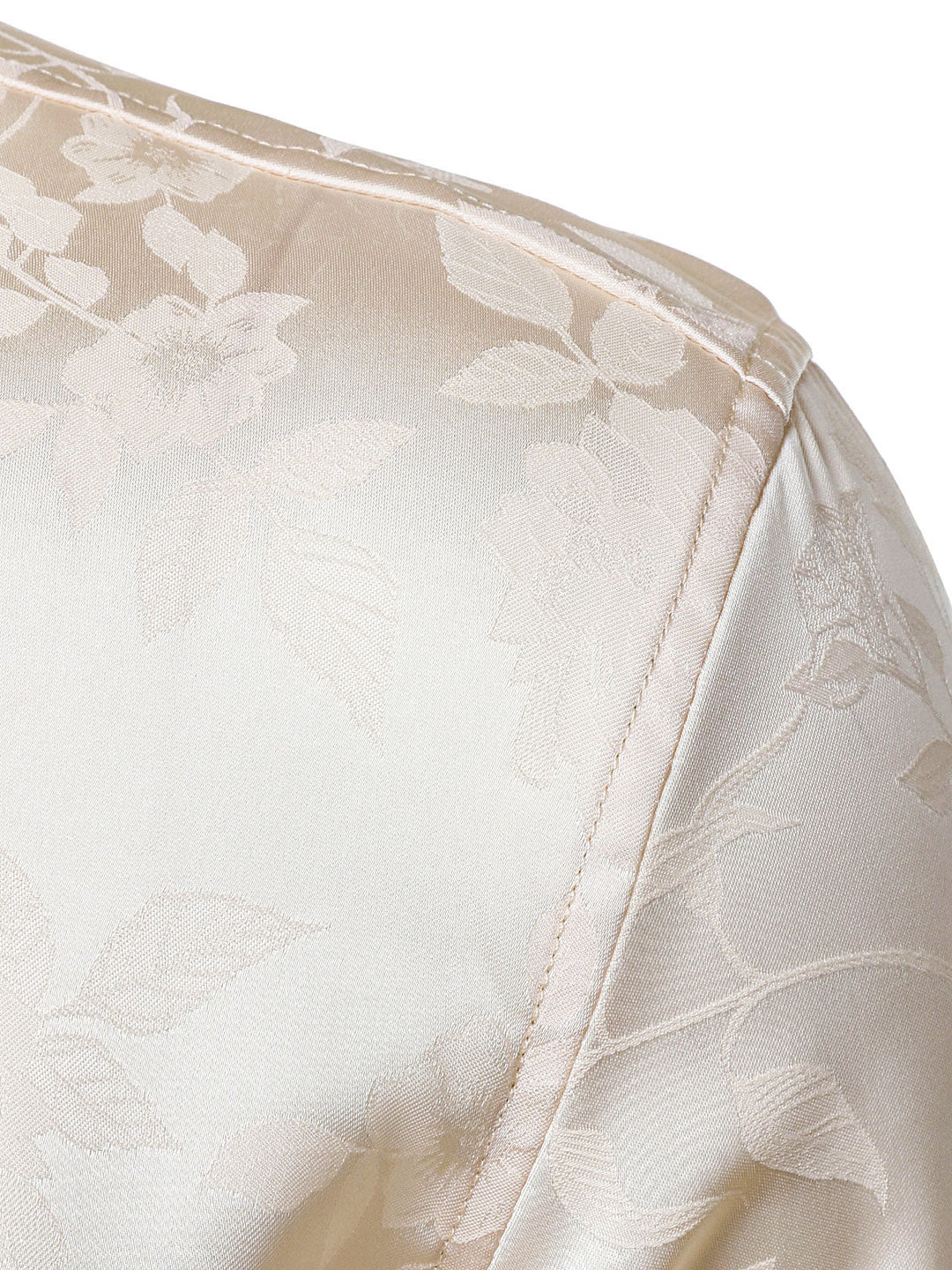 Chemise boutonnée à manches longues en jacquard floral pour homme