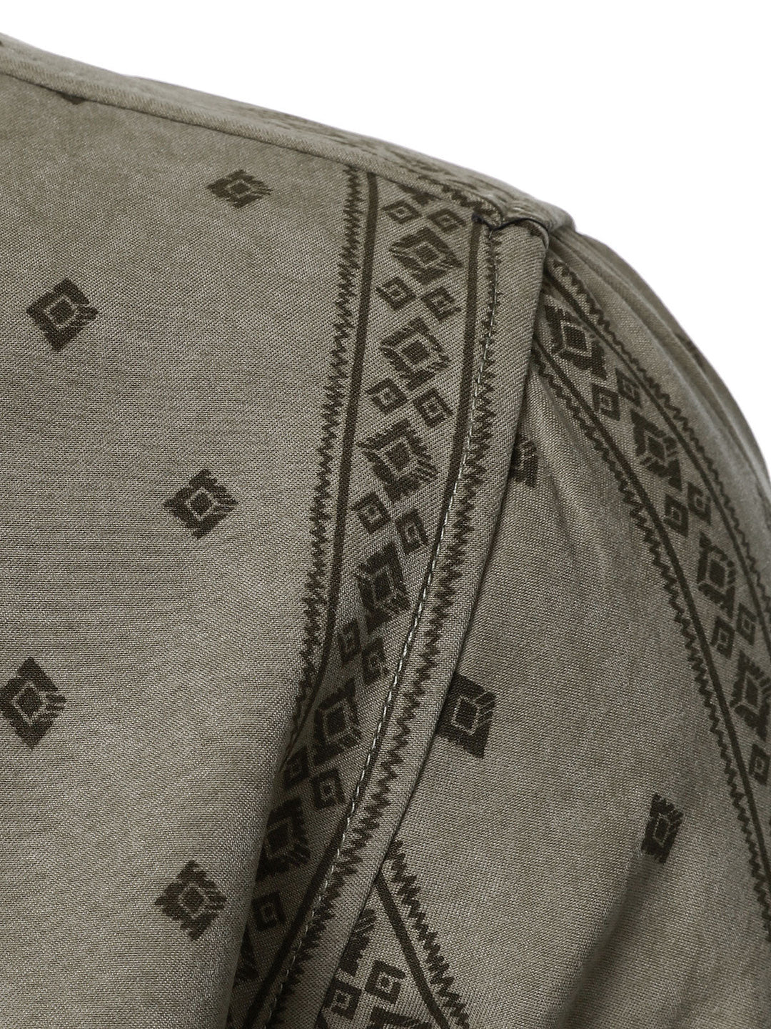 Chemise boutonnée à manches longues et imprimé rayé rétro pour homme