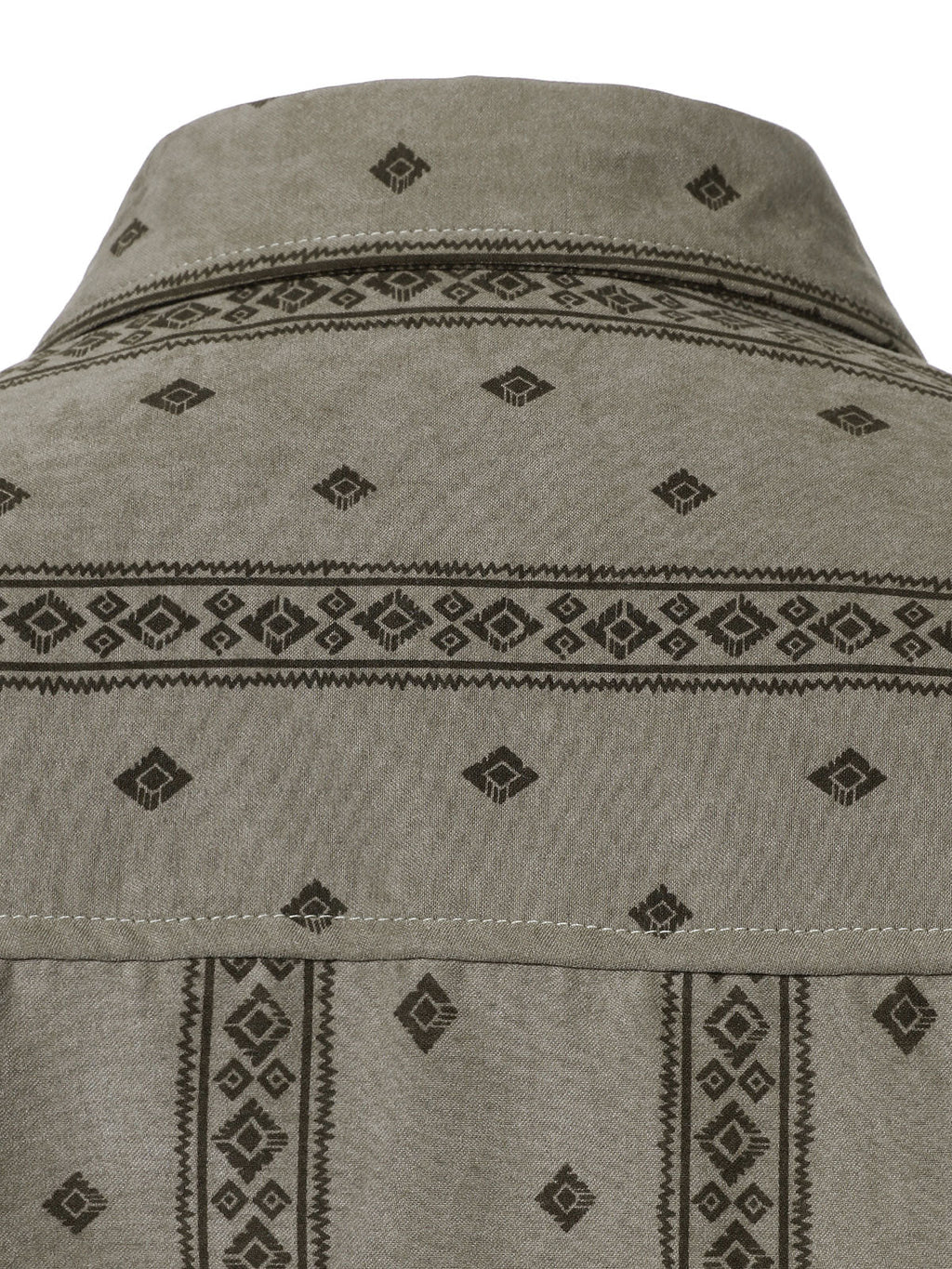 Chemise boutonnée à manches longues et imprimé rayé rétro pour homme