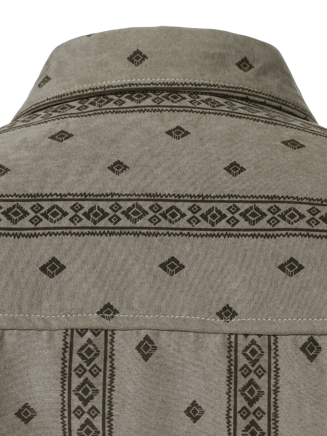 Chemise boutonnée à manches longues et imprimé rayé rétro pour homme