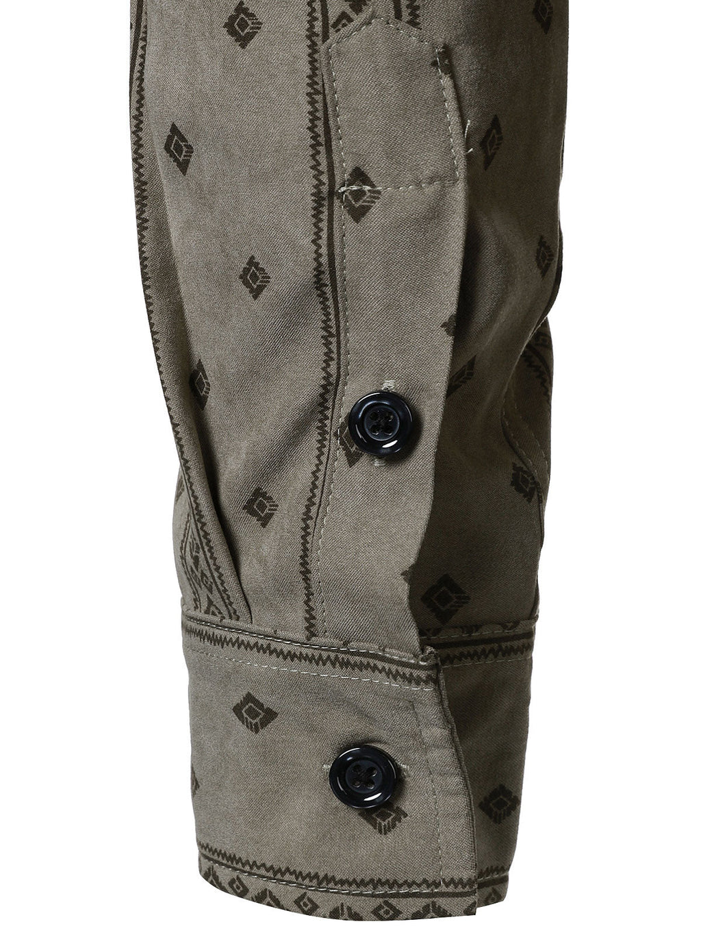 Chemise boutonnée à manches longues et imprimé rayé rétro pour homme