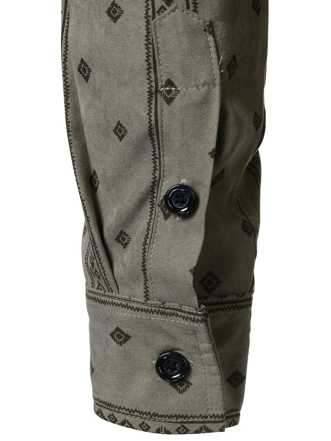 Chemise boutonnée à manches longues et imprimé rayé rétro pour homme