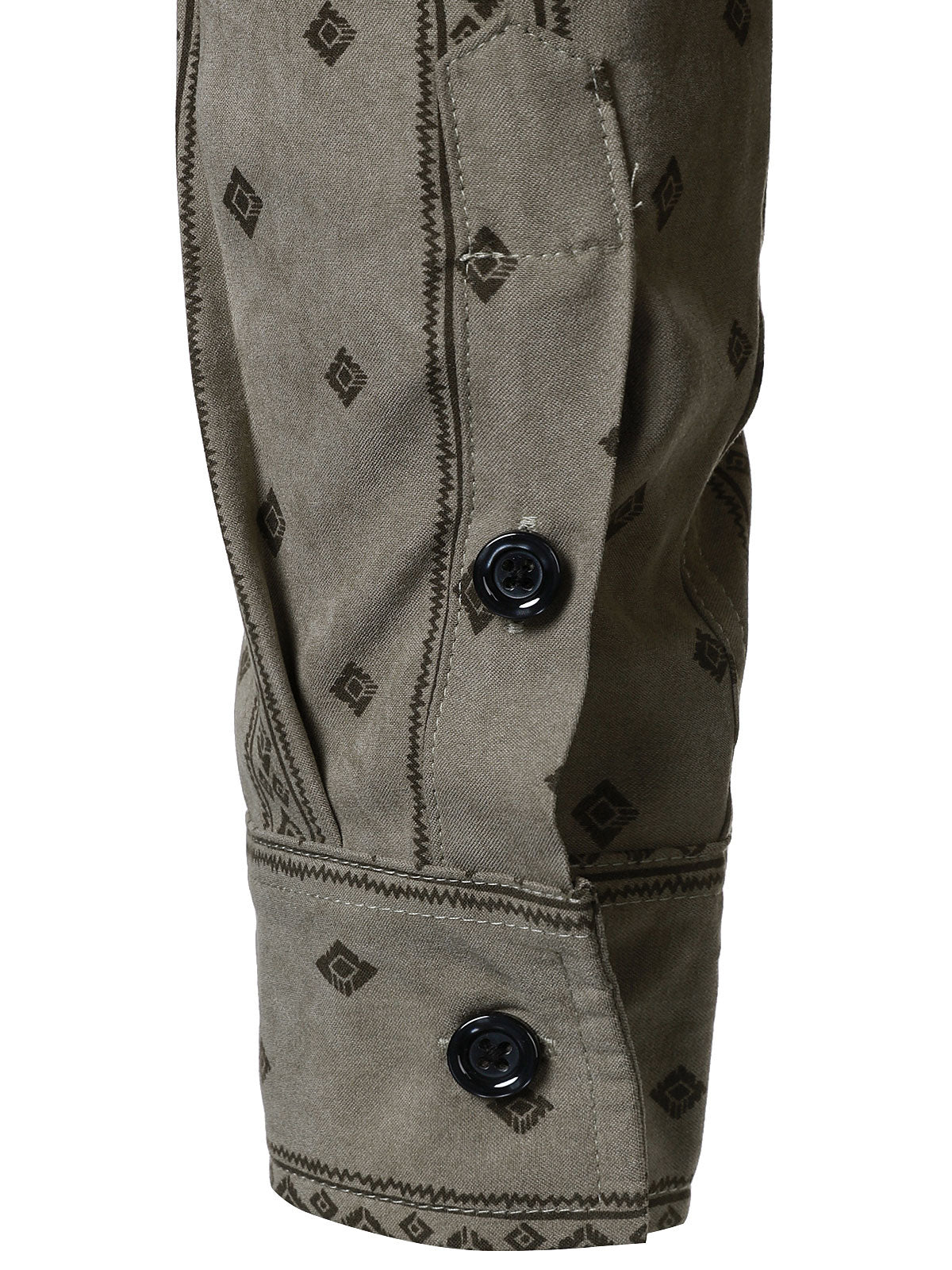 Chemise boutonnée à manches longues et imprimé rayé rétro pour homme