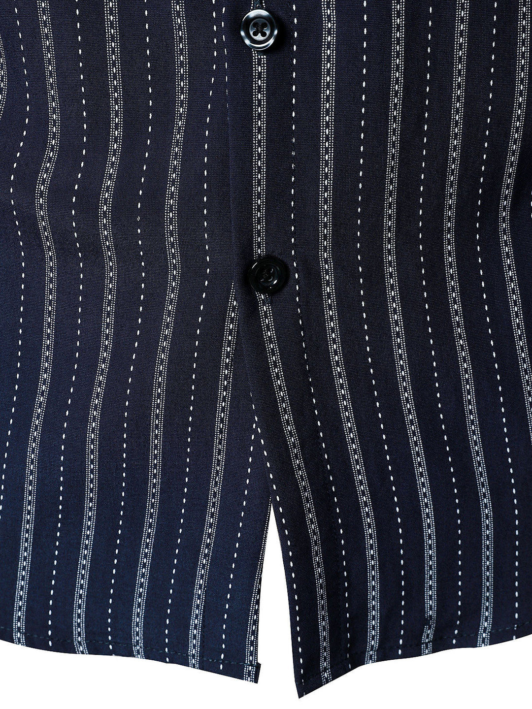 Chemise boutonnée à manches longues et rayures classiques pour homme