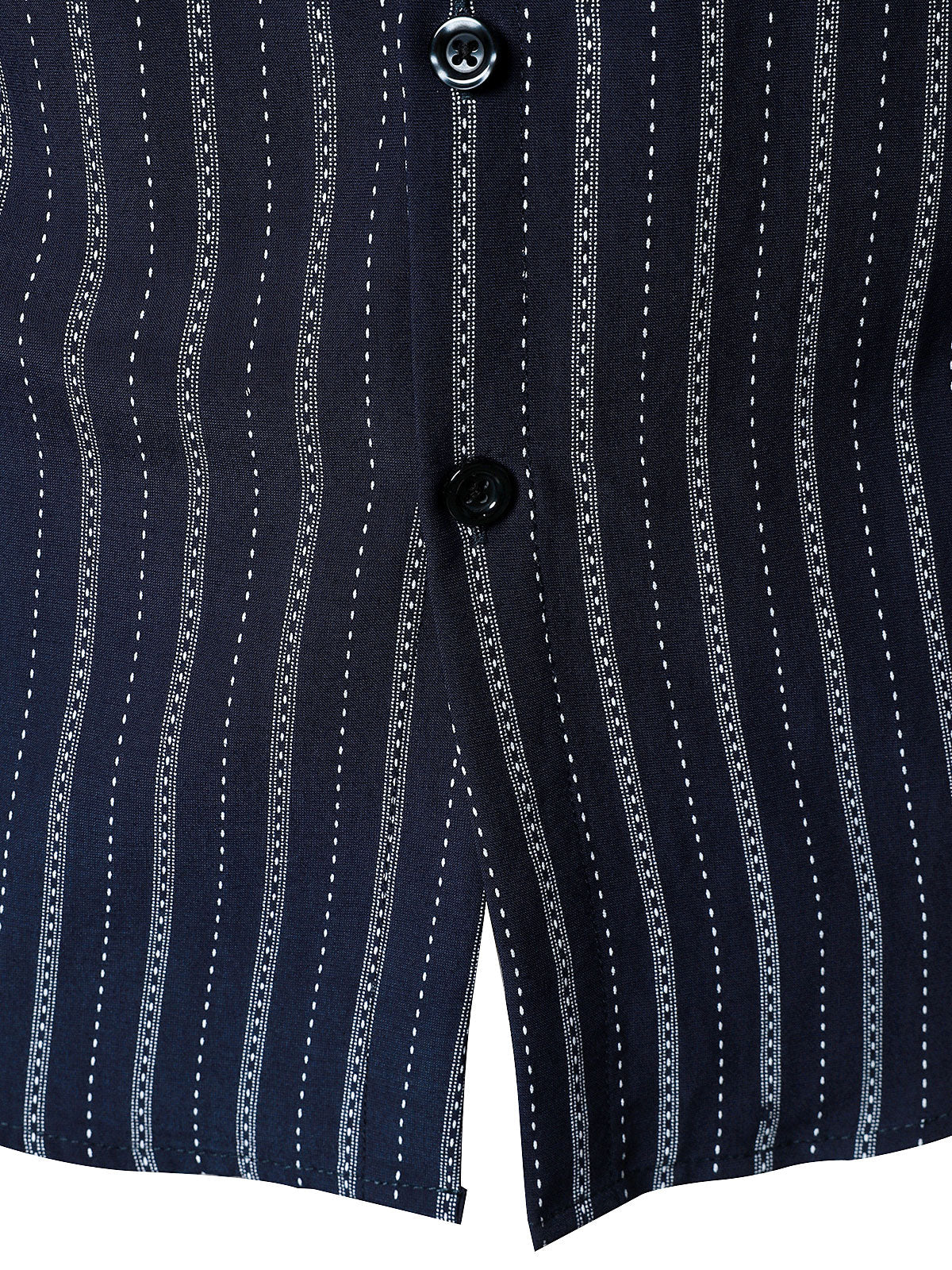 Chemise boutonnée à manches longues et rayures classiques pour homme