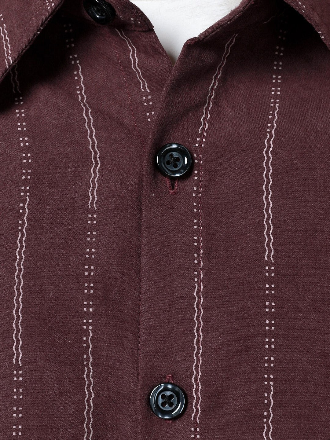 Chemise à manches longues à rayures rétro rouge pour homme