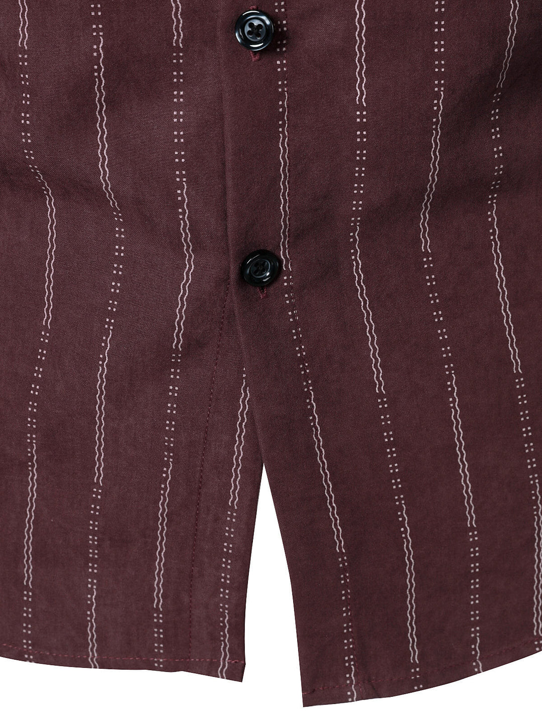 Chemise à manches longues à rayures rétro rouge pour homme