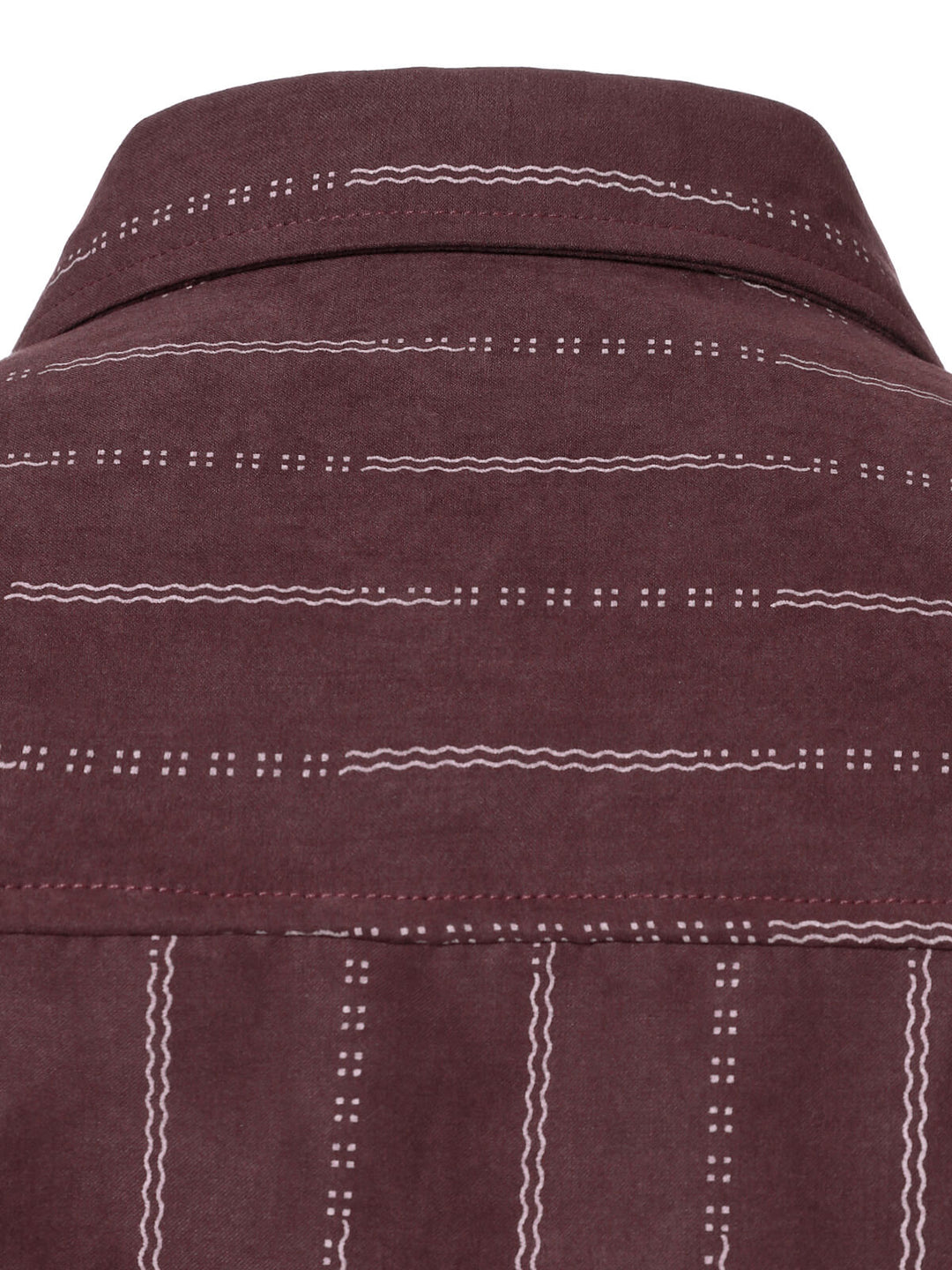 Chemise à manches longues à rayures rétro rouge pour homme