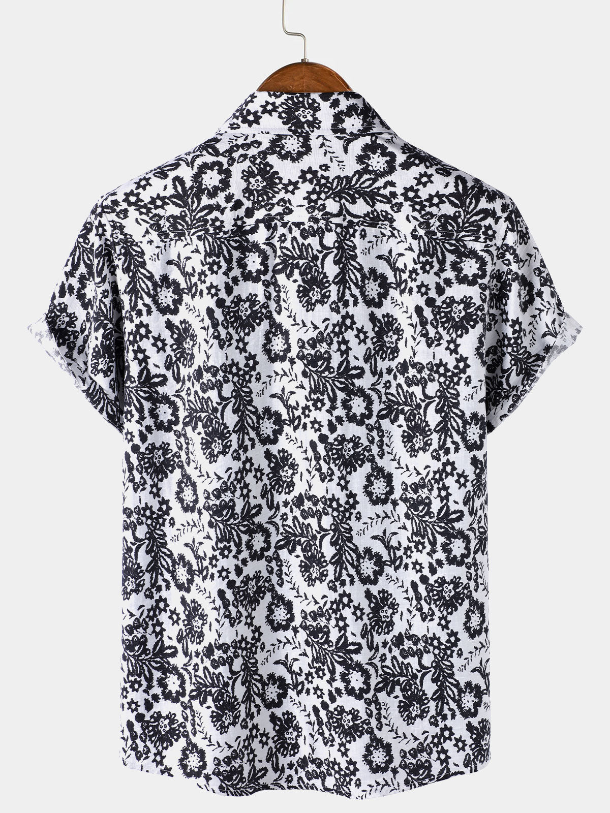 Chemise Homme Décontractée à Manches Courtes à Imprimé Floral