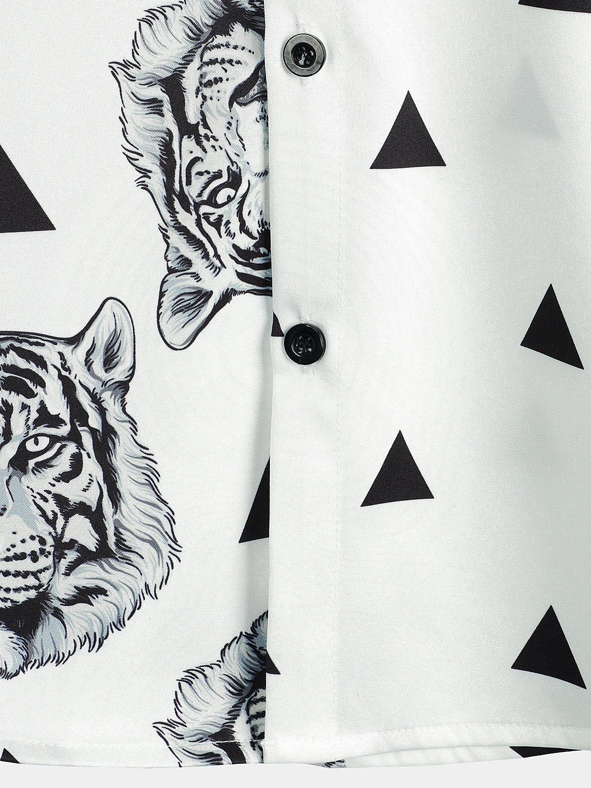 Chemise d'été à manches courtes à imprimé tigre hawaïen pour hommes