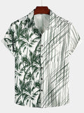 Chemise hawaïenne à manches courtes homme cocotier