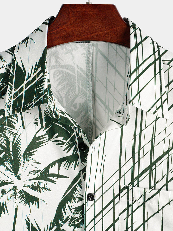 Chemise hawaïenne à manches courtes homme cocotier