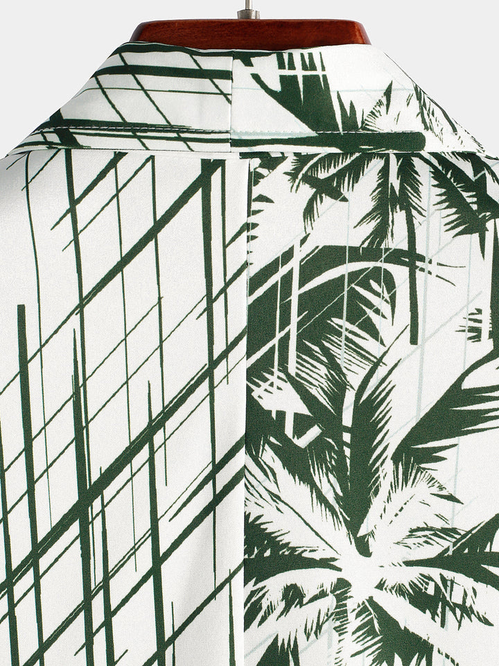 Chemise hawaïenne à manches courtes homme cocotier