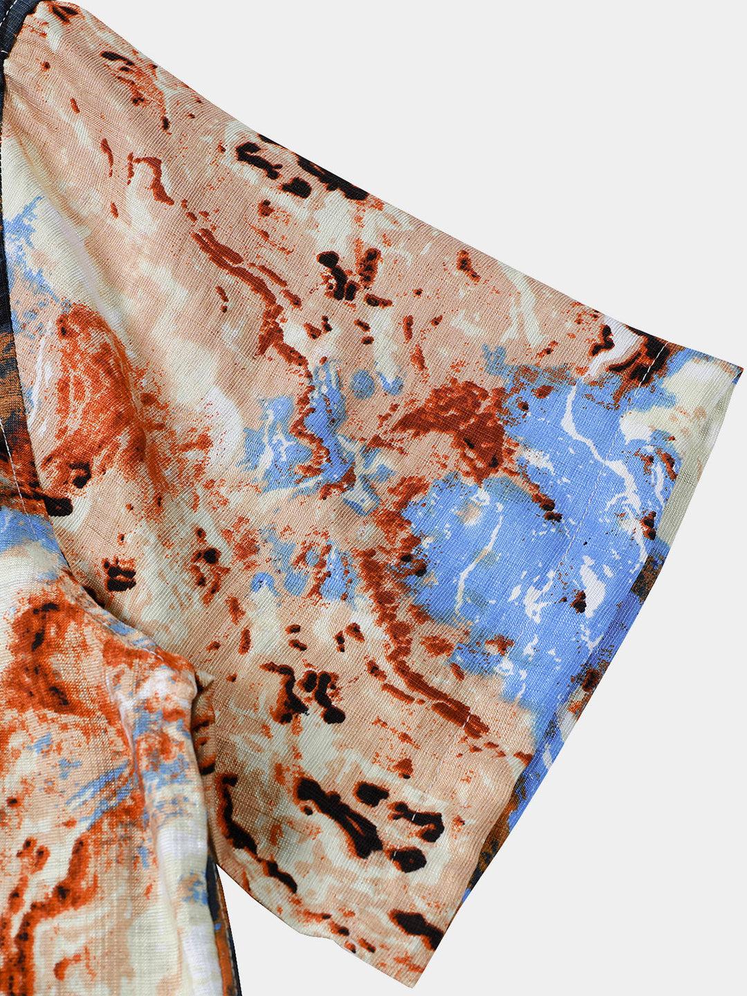Chemise Homme à Motif Abstrait Vacances Manches Courtes
