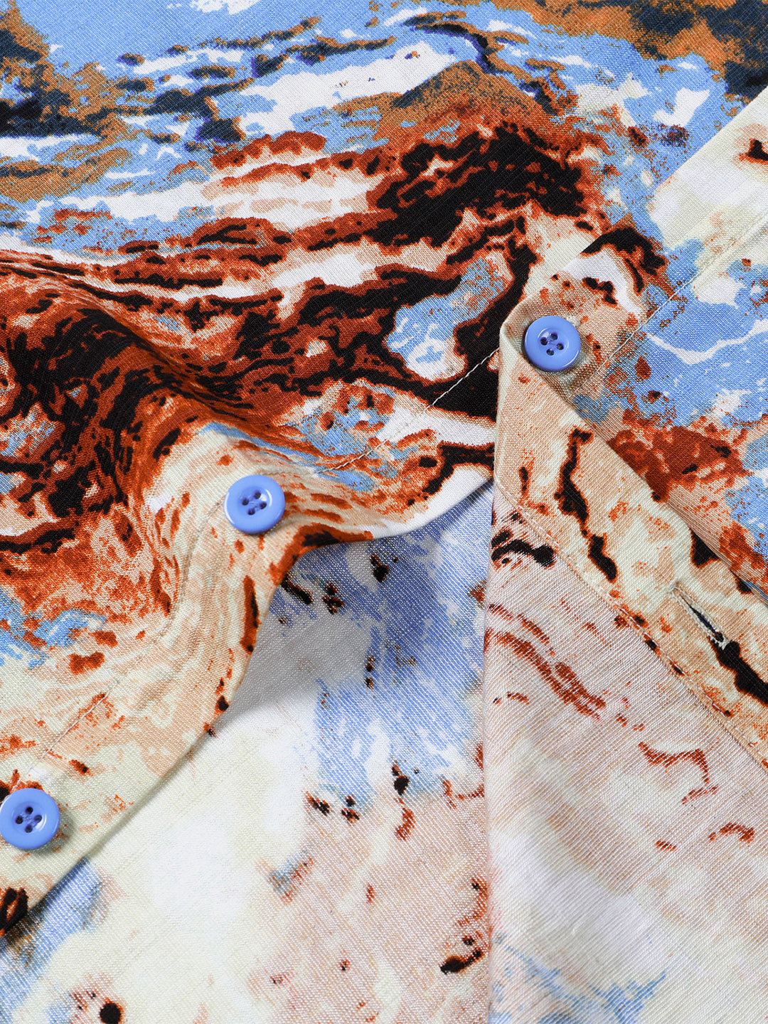Chemise Homme à Motif Abstrait Vacances Manches Courtes