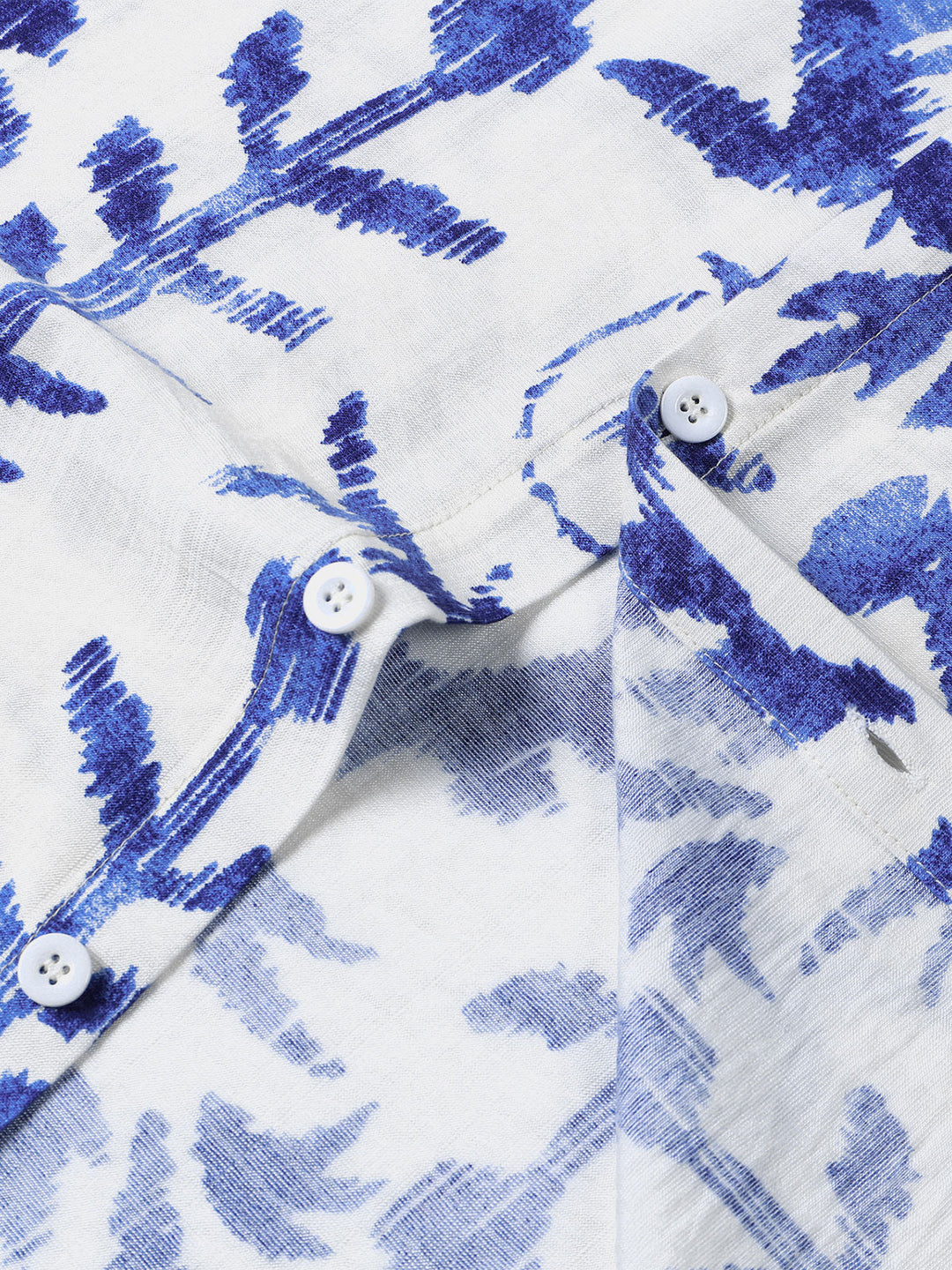 Chemise Homme à Imprimé Rétro Manches Courtes Boutonnée