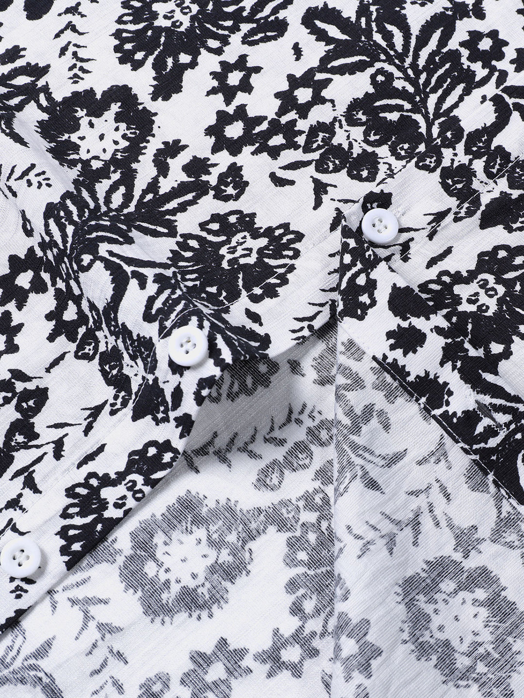 Chemise Homme Décontractée à Manches Courtes à Imprimé Floral