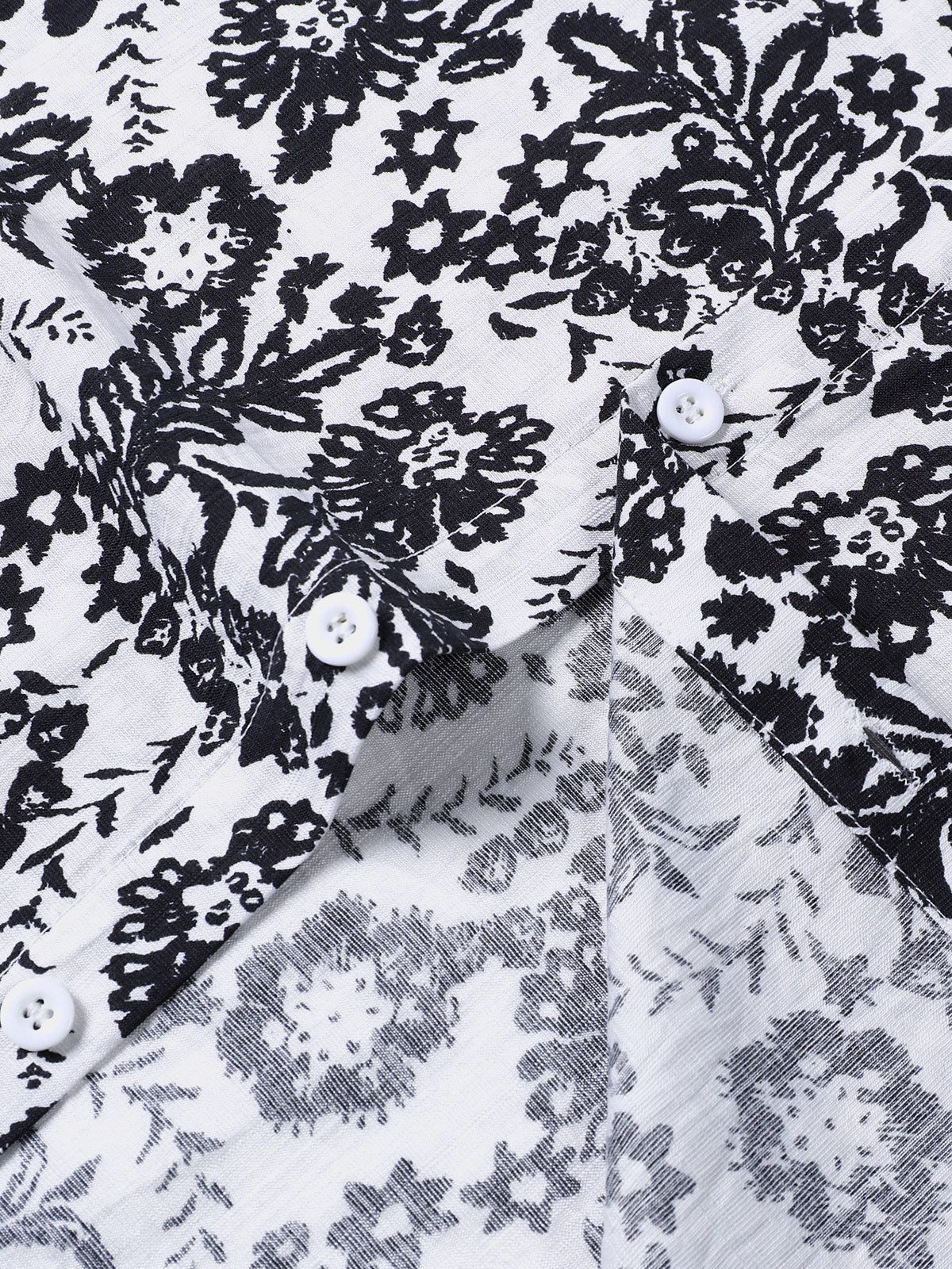 Chemise Homme Décontractée à Manches Courtes à Imprimé Floral