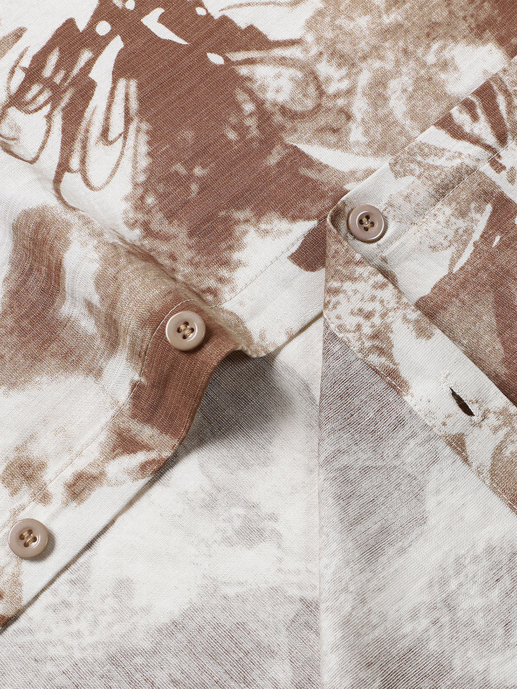 Chemise Homme à Boutons Manches Courtes à Imprimé Floral Abstrait Style Camp