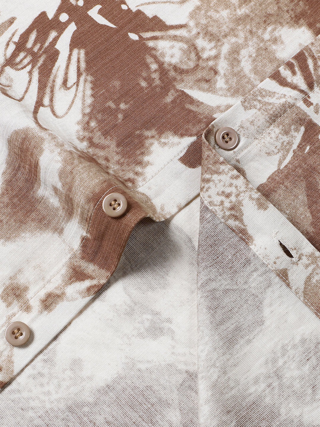 Chemise Homme à Boutons Manches Courtes à Imprimé Floral Abstrait Style Camp