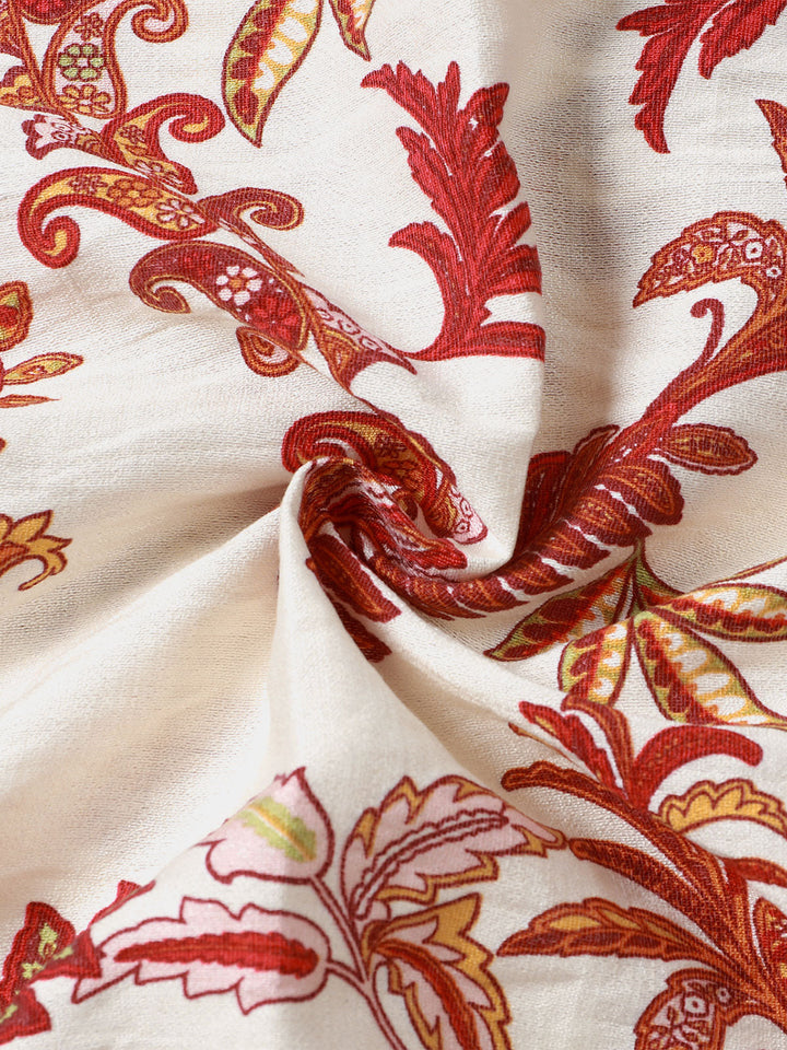 Chemise Homme à Fleurs et Motif Paisley de Vacances Manches Courtes Boutonnée