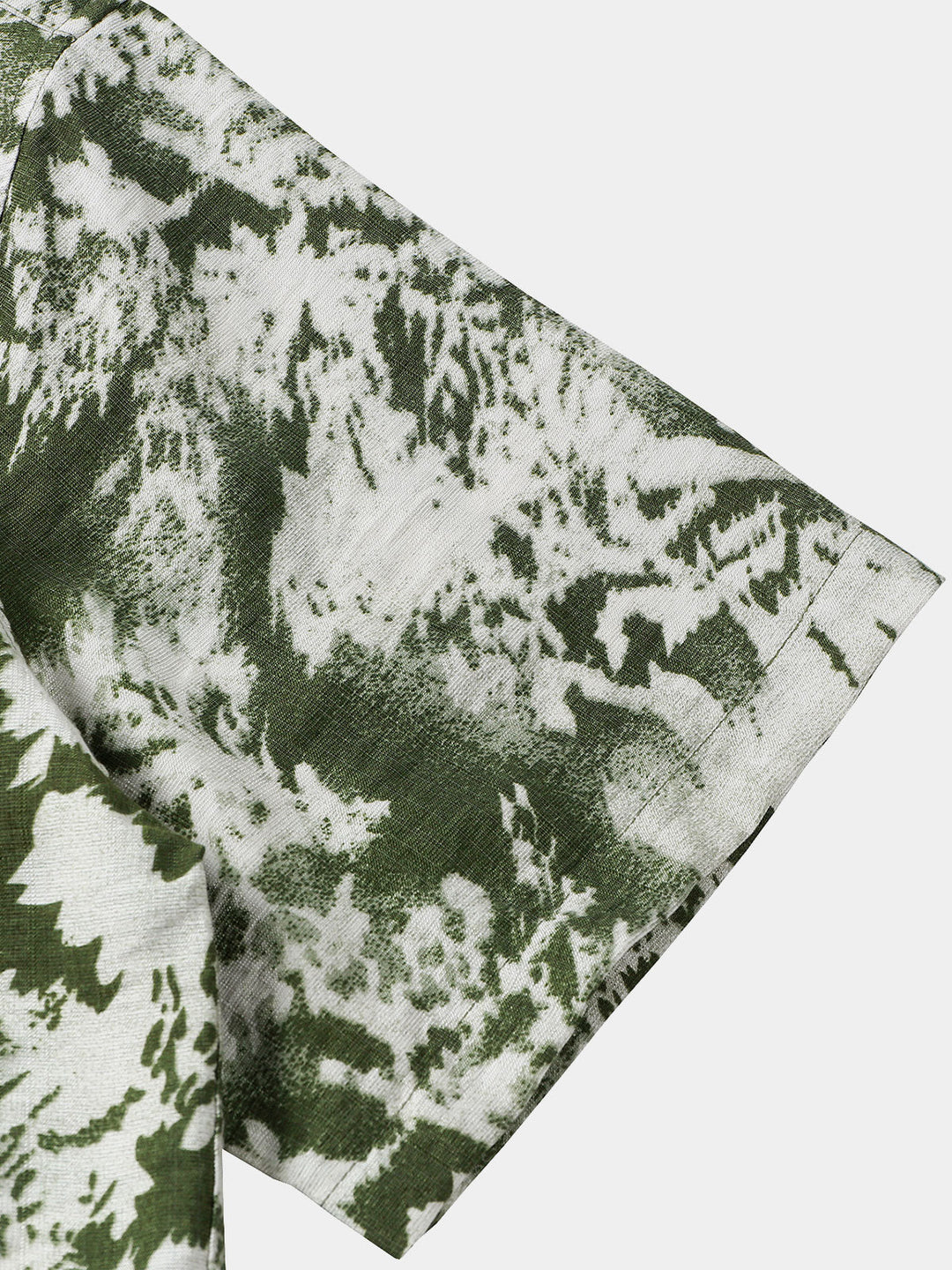 Chemise Homme à Boutons Manches Courtes à Motif Botanique Abstrait