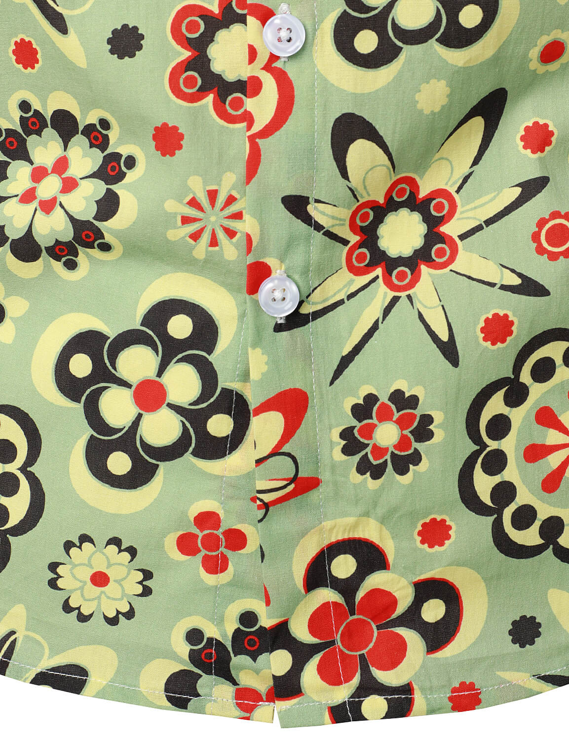 Chemise boutonnée à manches longues en coton à imprimé floral pour homme