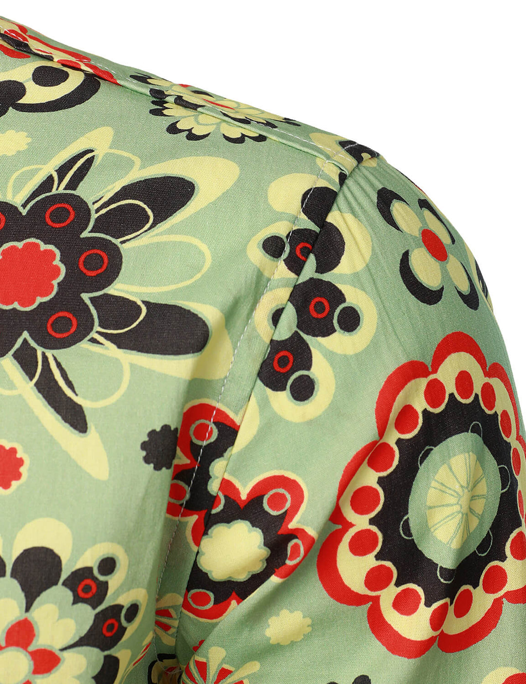 Chemise boutonnée à manches longues en coton à imprimé floral pour homme