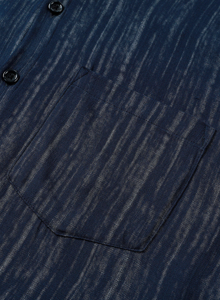 Chemise Homme Texturée Légère et Respirante Décontractée Manches Courtes