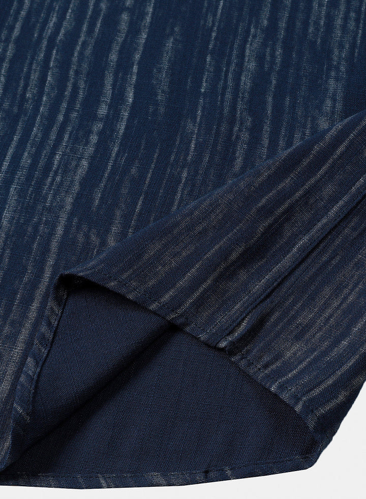 Chemise Homme Texturée Légère et Respirante Décontractée Manches Courtes