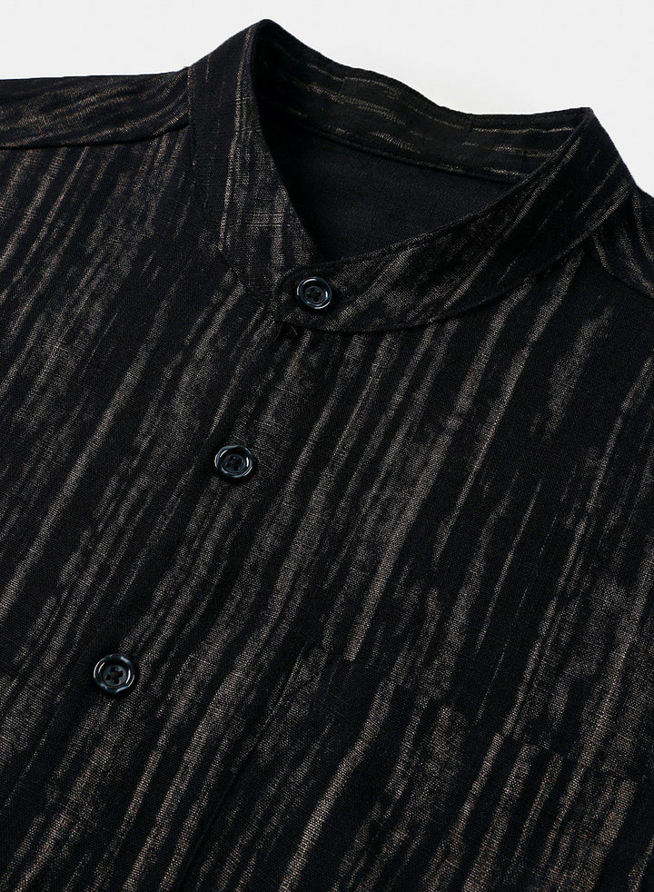 Chemise Homme Décontractée à Rayures Manches Courtes
