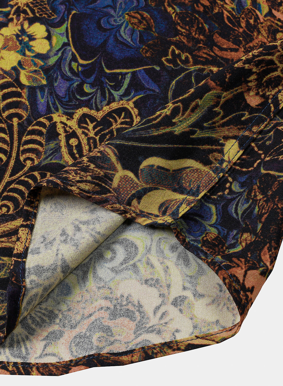 Chemise Homme Jaune à Imprimé Floral Rétro 100% Rayon Style Resort Manches Courtes