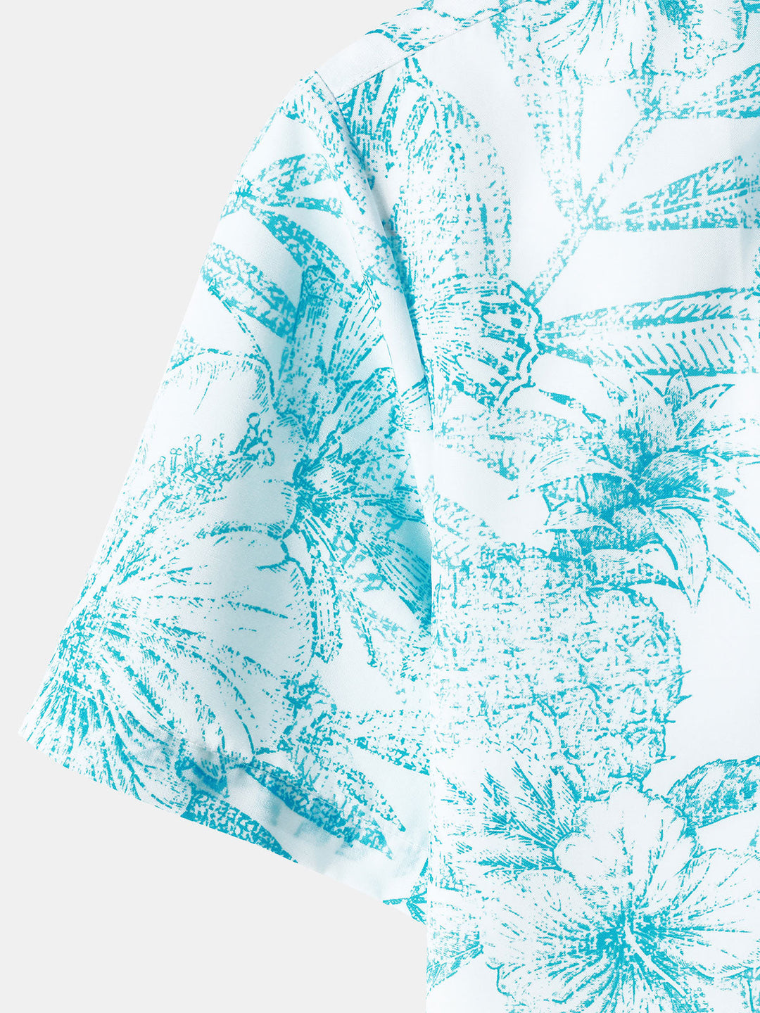 Chemise hawaïenne décontractée Aloha bleue à imprimé tropical pour homme
