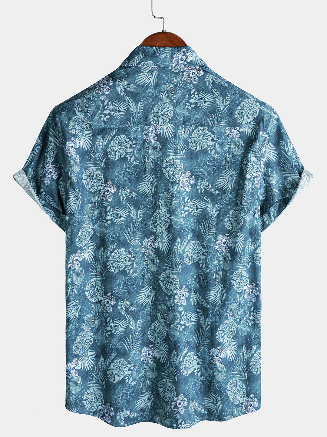 Chemise Homme à Imprimé Floral Tropical Légère et Respirante Décontractée Manches Courtes