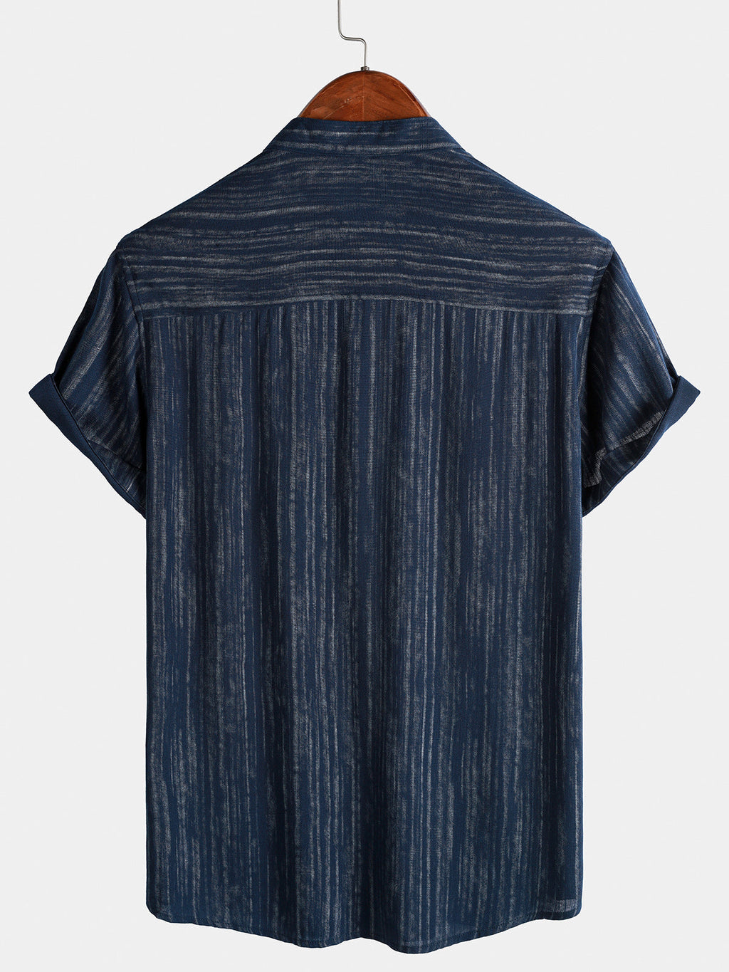 Chemise Homme Texturée Légère et Respirante Décontractée Manches Courtes