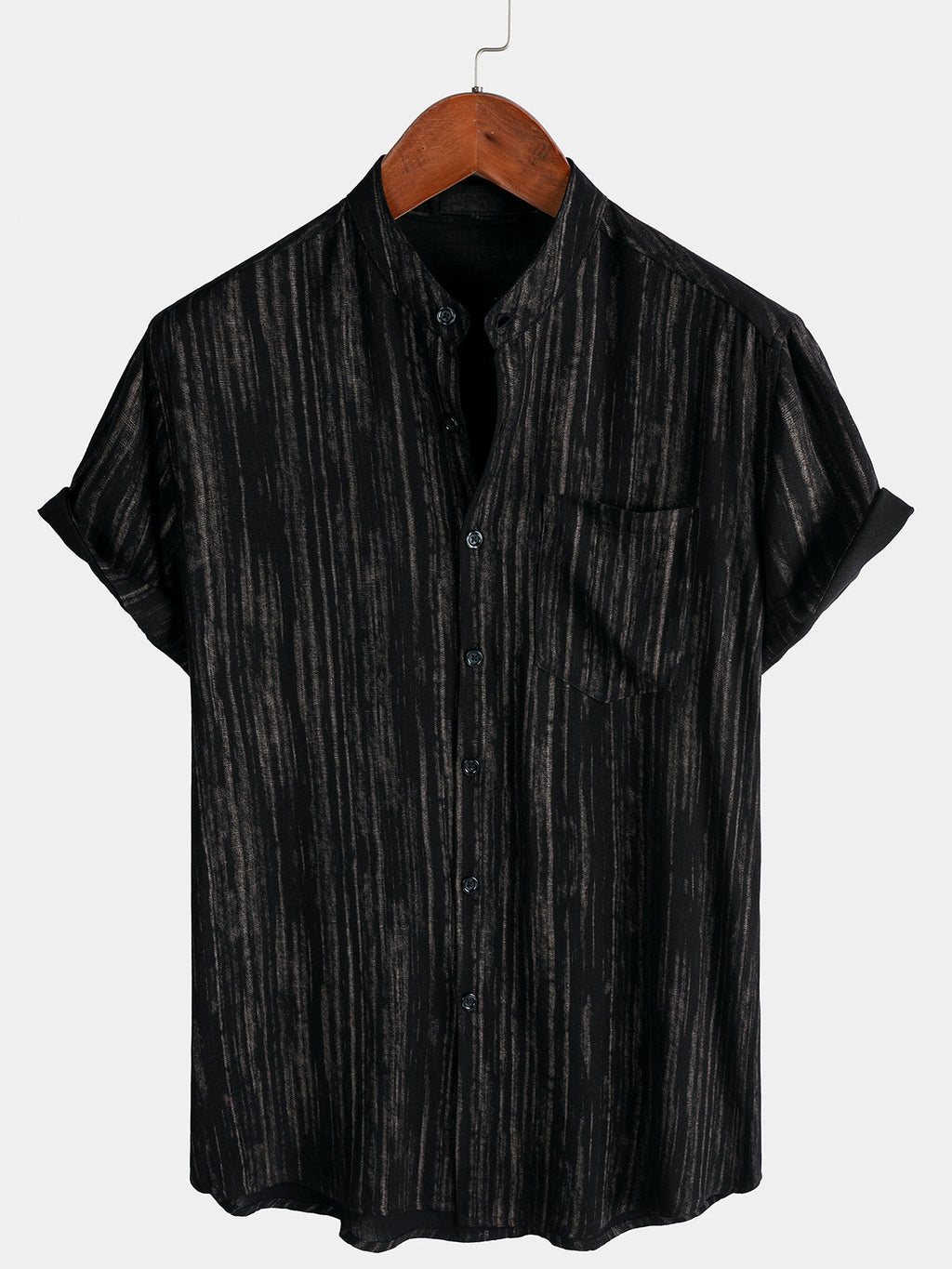 Chemise Homme Décontractée à Rayures Manches Courtes