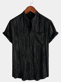 Chemise Homme Décontractée à Rayures Manches Courtes