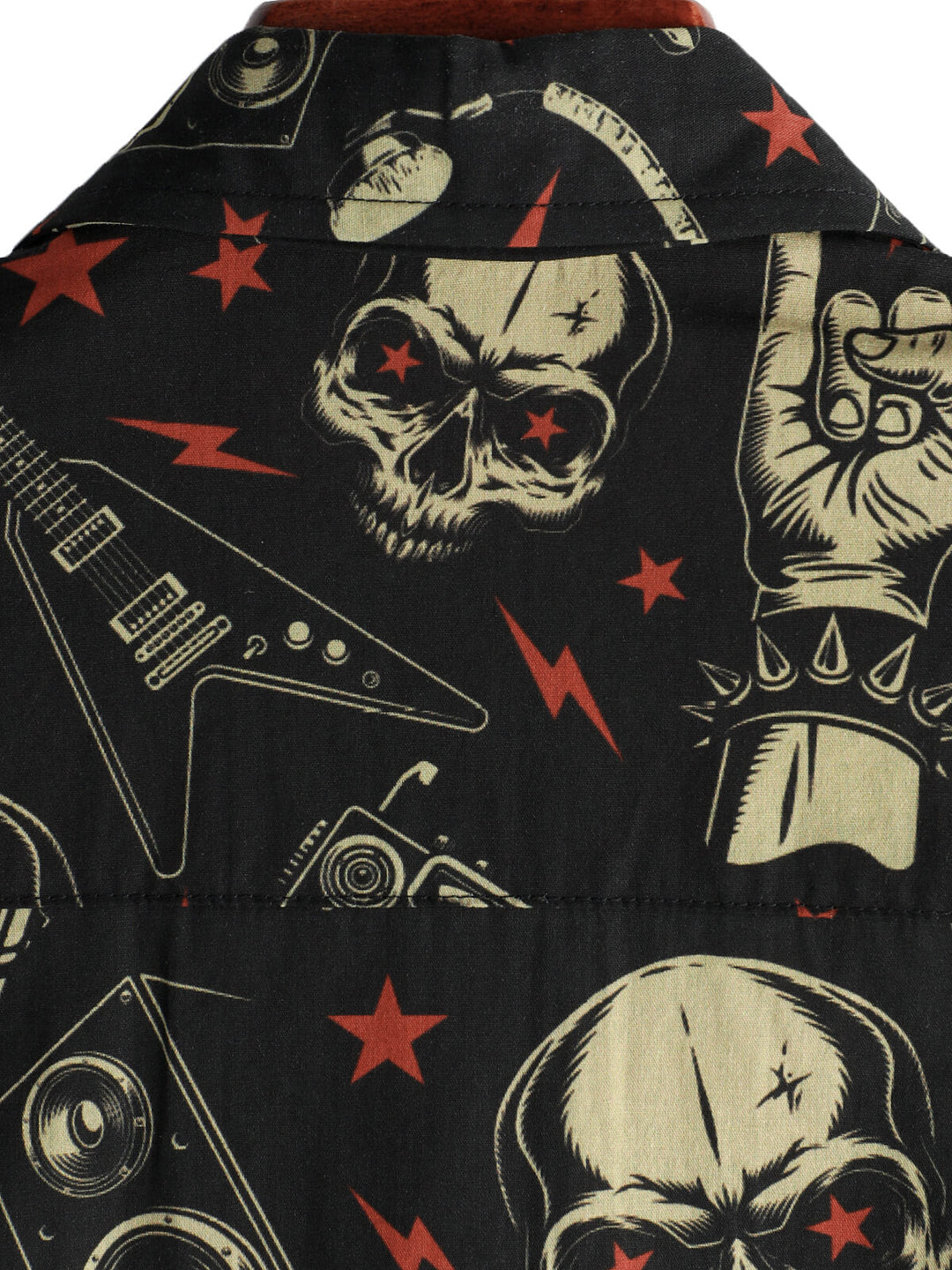 Chemise hawaïenne drôle et cool pour hommes, crâne, musique, Punk Rock and Roll