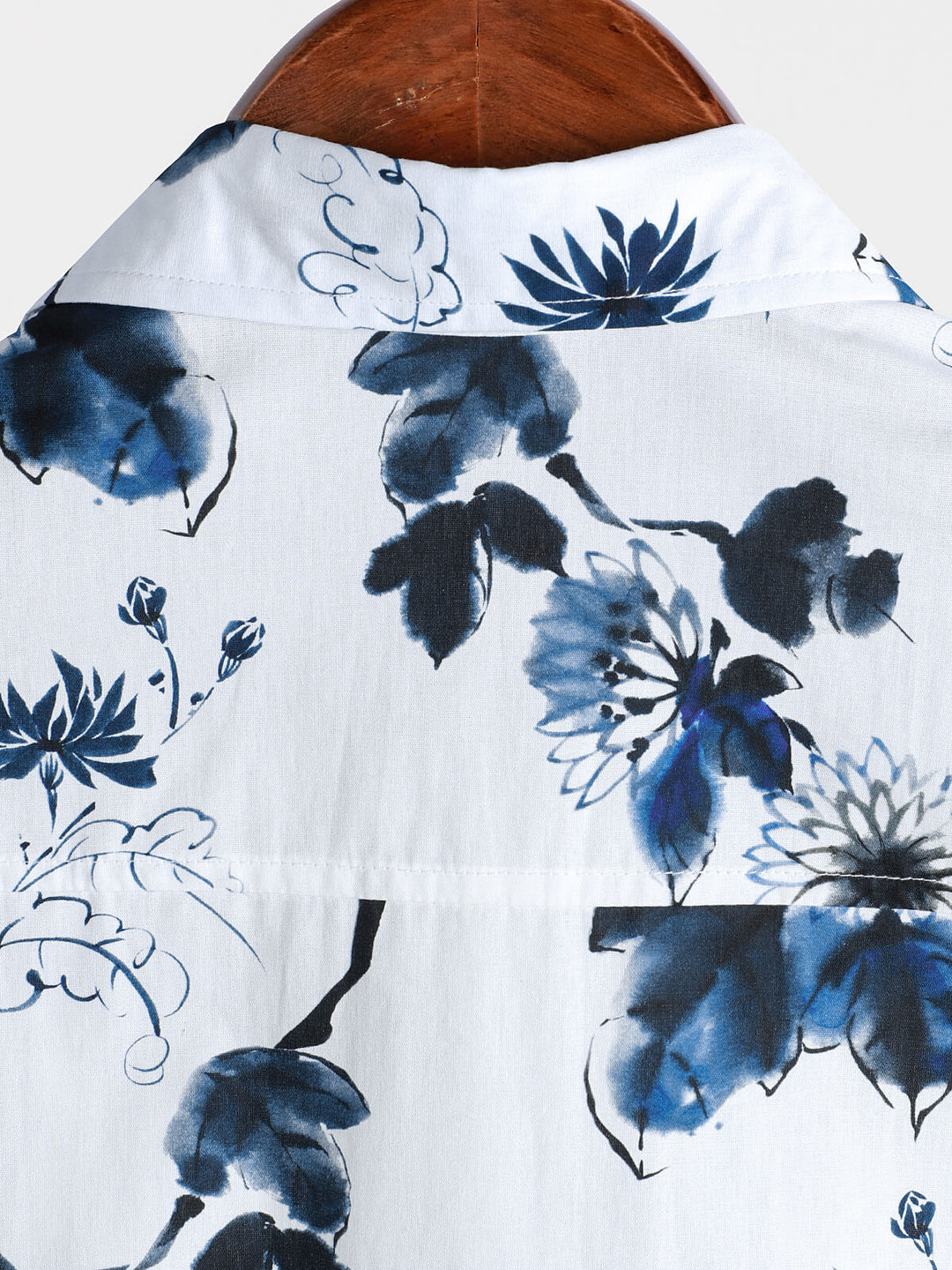 Chemise décontractée à manches courtes en coton à fleurs pour homme