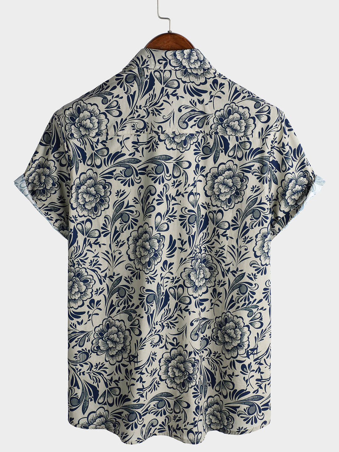 Chemise décontractée à manches courtes pour homme, motif floral, idéale pour les fêtes