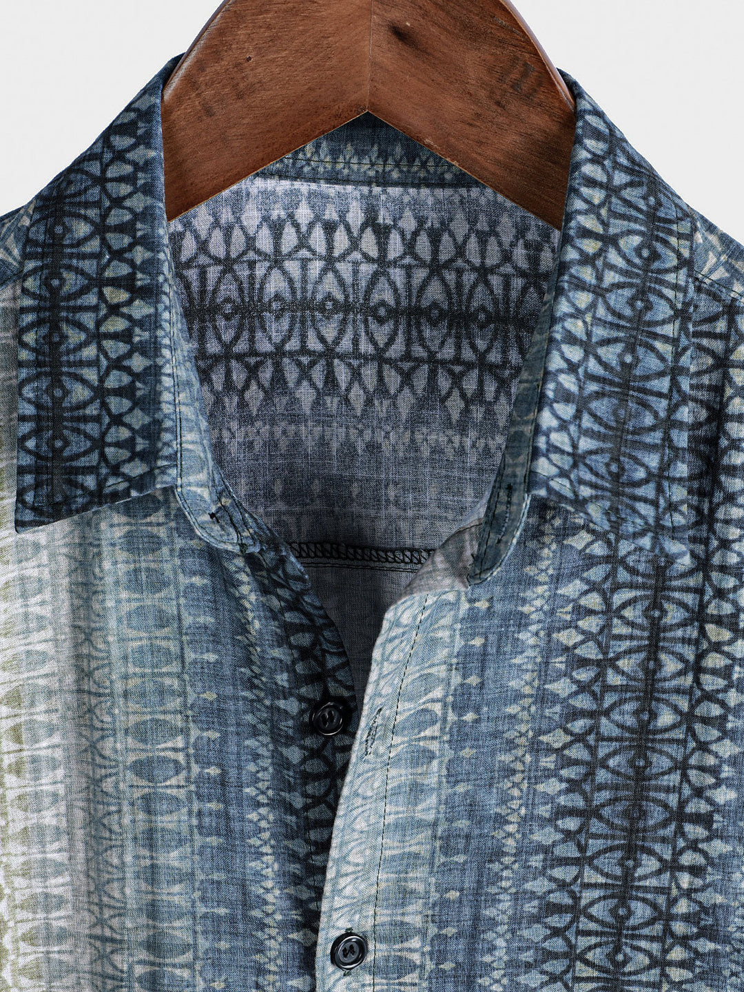 Chemise à manches courtes à rayures rétro dégradées pour homme