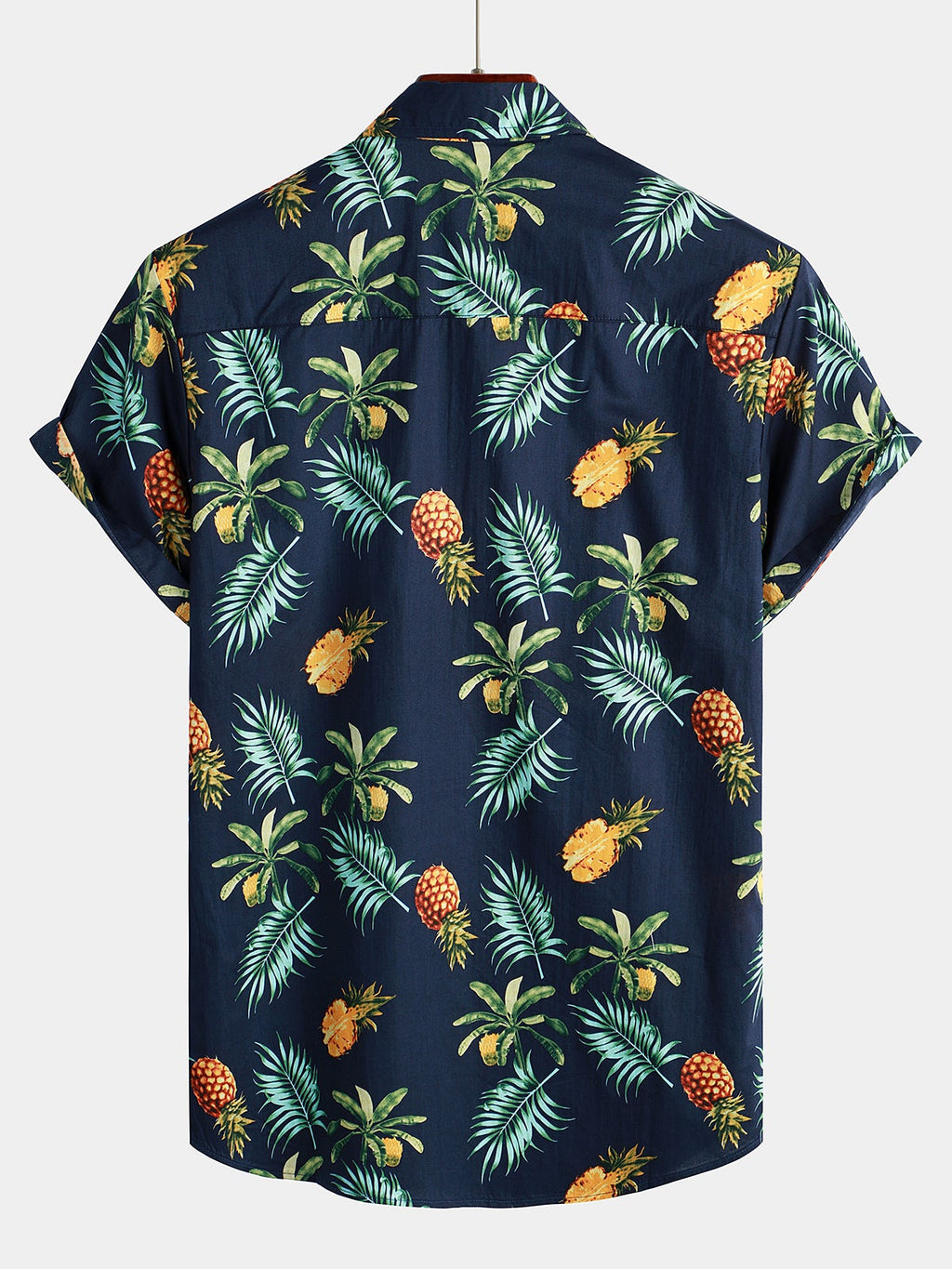 Chemise Hawaïenne à Manches Courtes avec Imprimé Ananas pour Homme