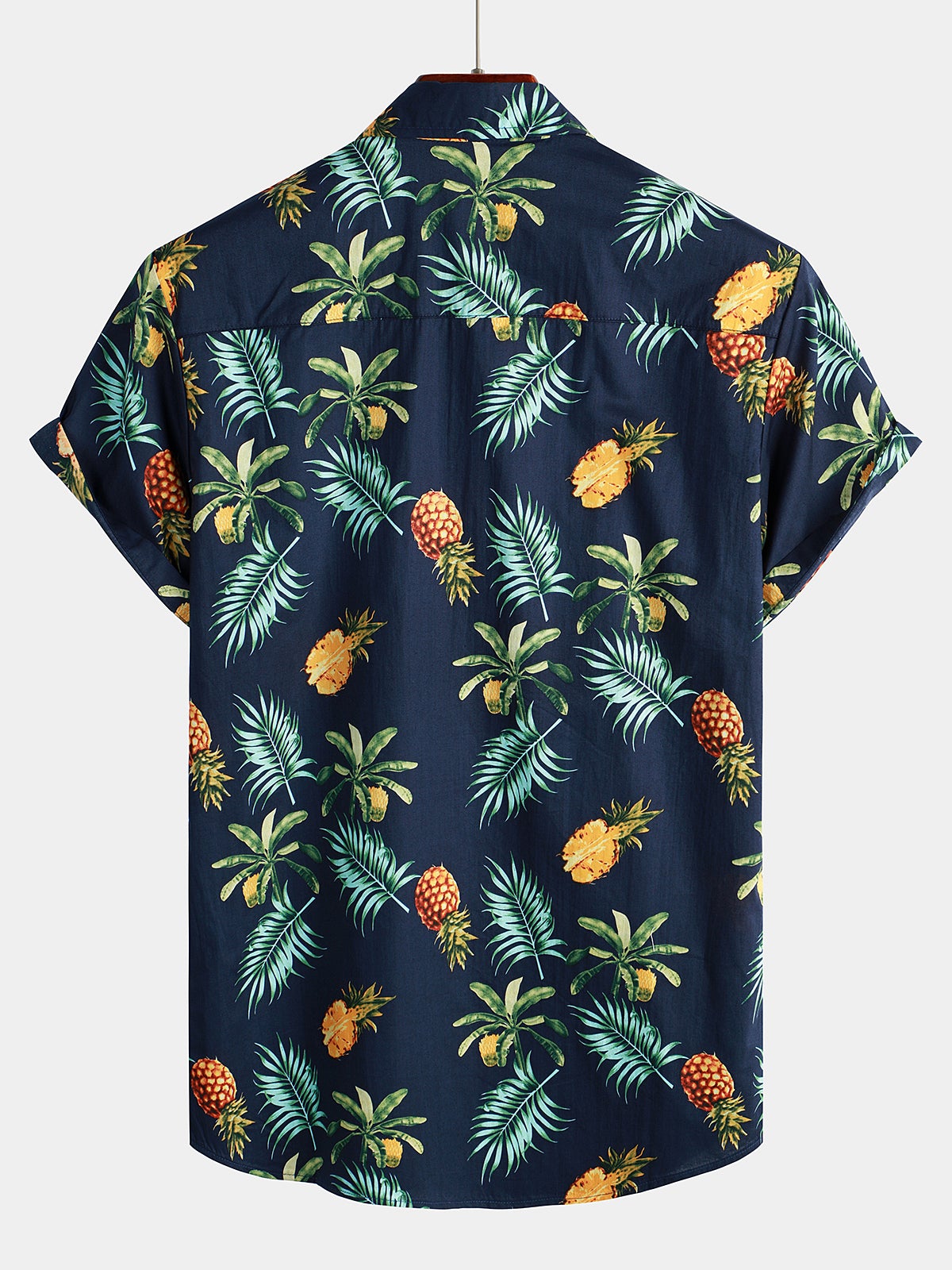 Chemise Hawaïenne à Manches Courtes avec Imprimé Ananas pour Homme