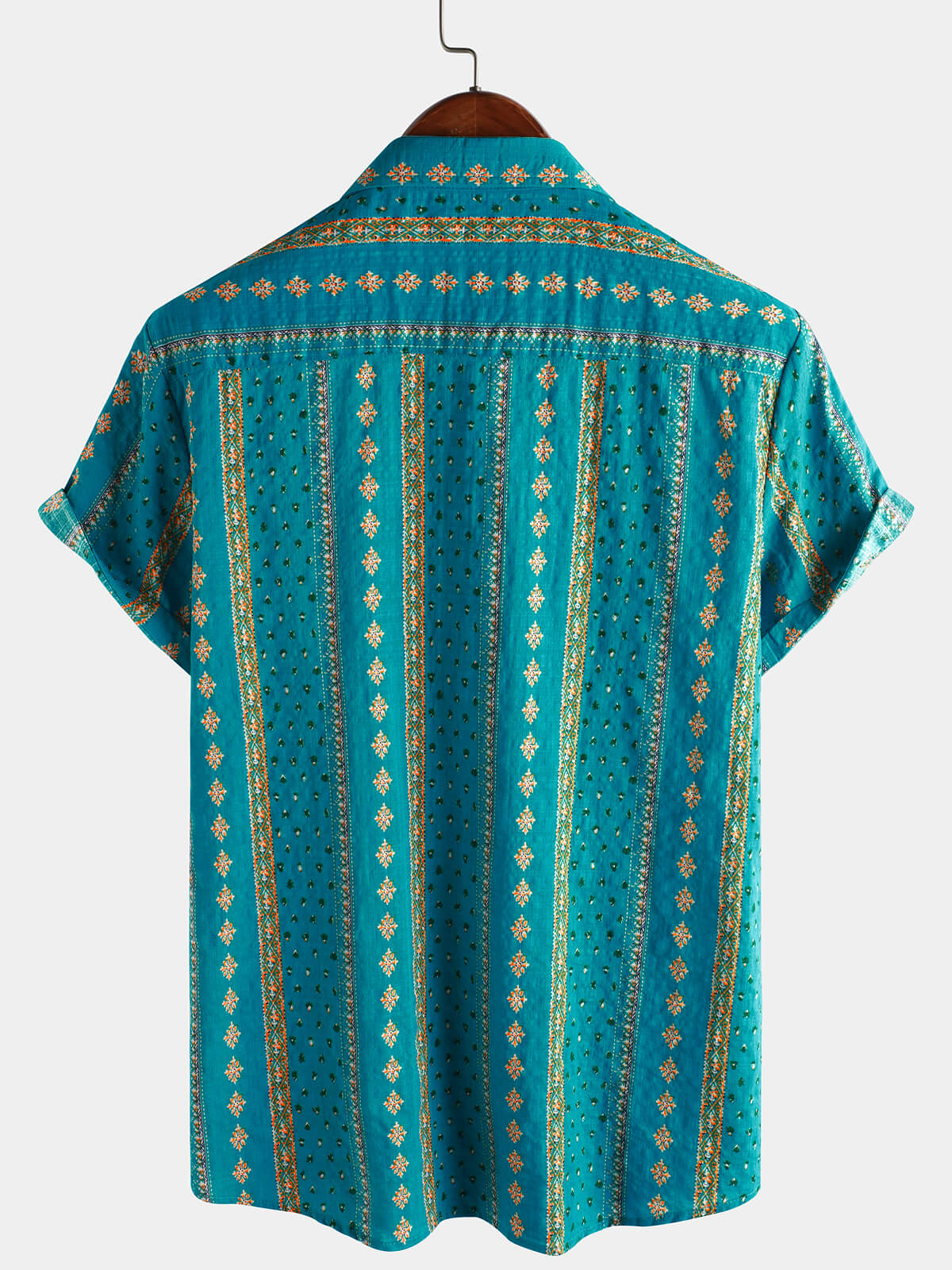 Chemise Vintage à Manches Courtes des Années 70 avec Imprimé Rayé pour Homme