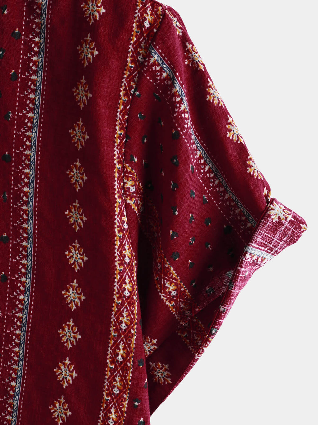 Chemise Vintage à Manches Courtes des Années 70 avec Imprimé à Rayures Rouges pour Homme